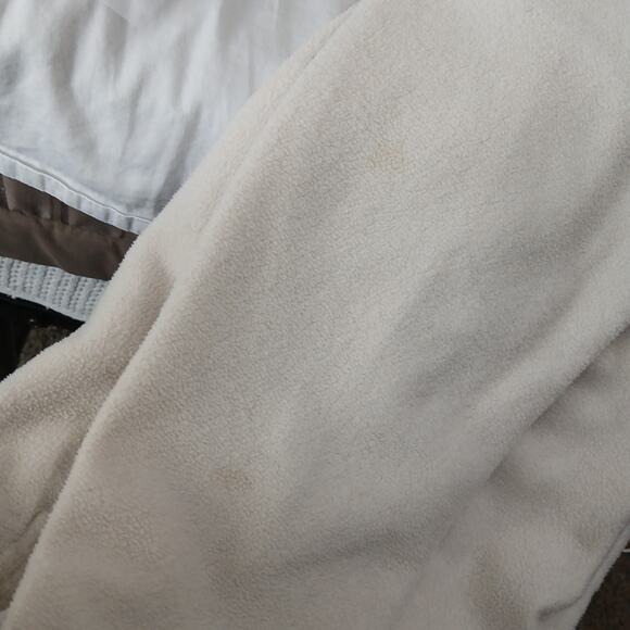 Columbia Women's Med Full=Zip Raglan=Sleeved Cream Polar Fleece Pockets Jacket - Picture 9 of 16